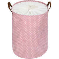 1 x RAW Customer Returns DOKEHOM 20-Inches Thickened Foldable Round Storage Laundry Baskets, Cotton Pink, L  - RRP €19.31