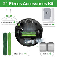 1 x RAW Customer Returns RUKHOOL Replacement Accessories Kit for iRobot Roomba i7 i7 j7 i8 i8 i3 i3 i4 i4 i6 i6 j7 E5 E6 E7 Replacement 4 Main Brush, 4 Dust Bags, 6 Dust Filters, 6 Side Brushes - RRP €34.07