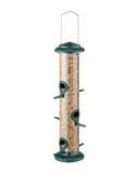 2 x RAW Customer Returns iBorn bird feeder, wild bird feeder metal, green bird feeder, wild bird feeding station for hanging, green 14 inches 6 ports - RRP €40.28