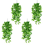 2 x RAW Customer Returns Juxtaposia 4pcs Artificial Hanging Plants 105cm Artificial Fake Ivy Leaves Bushy Green Artificial Hanging Plant for Lnen Wall Decor Outdoor Garden - RRP €45.6