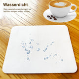 1 x RAW Customer Returns White Leather Mouse Pad, Litchi Pattern, Non-Slip Bottom, Smooth Surface, 10 x 8.2cm - RRP €20.4