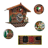 1 x RAW Customer Returns PIAOPIAO cuckoo clock, Black Forest cuckoo clocks carved, wooden house scene cuckoo clock, original with cuckoo call, suitable for living room, bedroom, kitchen, restaurant, cafe, hotel decoration - RRP €76.8