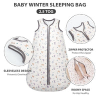 14 x Brand New MIKAFEN Baby Winter Sleeping Bag 2.5 Tog All Year Round Sleeping Bag,Sleeveless Sleeping Bags for Infants Children 100 Organic Cotton Flower, L 12-18 Months  - RRP €313.46