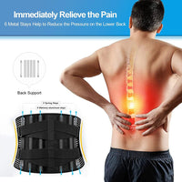 1 x RAW Customer Returns Lumbar Back Support Belt, Lumbar Orthopedic Bust, Adjustable Lumbar Elastic Band, Breathable Lumbar Support Belt for Men and Women, for Sciatica Pain, Herniated Disc-M - RRP €16.99