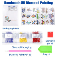 16 x Brand New JUMRHFAN 27 Pieces 5D Diamond Painting Stickers Kits for Kids, Christmas DIY Animals Diamond Painting Stickers Christmas Diamond Art Stickers - RRP €326.4