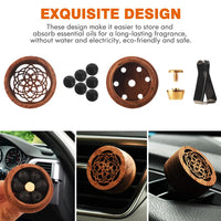 1 x RAW Customer Returns Car Aromatherapy Essential Oil Diffuser, Pack of 2 Car Fragrance Diffuser Vent Cilp, Wooden Diffuser with Ventilation Clip Car Air Freshener - RRP €15.12