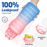 1 x RAW Customer Returns MEITAGIE 2.2L drinking bottle with straw, sports water bottle with time markings, 2200ml leak-proof water bottle, BPA-free ideal for the gym, outdoor, hiking - RRP €11.08