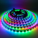 1 x RAW Customer Returns Tesfish WS2812B LED Strip Light RGB LED Pixel Strip 5m 5V 5050 300 LEDs IP30 Flexible Black PCB Full Color Individually Addressable Smart LED Light Strip for Advertising Decoration DIY Projects - RRP €28.75