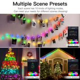 1 x RAW Customer Returns Addressable Outdoor Fairy Lights, Multicolored LED Fairy Lights with Bluetooth App Control, Color Changes, Music Sync, IP65 Waterproof Fairy Lights for Christmas Tree 20M  - RRP €29.23