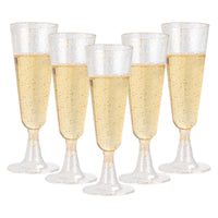 1 x RAW Customer Returns AKOLAFE Set of 100 Champagne Glasses, Plastic BPA Free Reusable Stackable Glasses for Weddings Birthdays Parties Rose Gold  - RRP €34.44