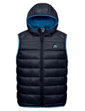 1 x RAW Customer Returns Mapamyumco Men s Down Vest Lightweight Waterproof Casual Outdoor Jacket with Hood, Sleeveless Down Jacket Navy Blue XL - RRP €49.99