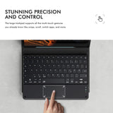 1 x RAW Customer Returns INFILAND keyboard case for Samsung Galaxy Tab S6 Lite 10.4 inch 2022 2020 SM-P610 P613 P615 P619 , high-precision touchpad with illuminated Bluetooth keyboard German QWERTZ , black - RRP €40.28