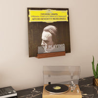 1 x RAW Customer Returns Vinyl Record Wall Mount, Lighting Now Playing Vinyl Record Stand, Now Spinning Turntable Stand, Wooden Acrylic Holder for Vinyl Album Display and Storage with Warm White Color Lights - RRP €30.24