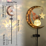 1 x RAW Customer Returns Herefun Moon Solar Lights Garden Decoration Terrace Decoration, Outdoor Solar Lamp for Outside, Elf Flower Fairy Waterproof Solar Light with Ground Spike, Applies to Terrace Balcony Post Path Lawn - RRP €27.53