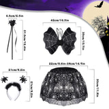 3 x RAW Customer Returns Ulikey spider costume girls, 4-piece carnival costume spider costume, fairy costume children with tiara, wings, magic wand and tiara, butterfly costume for carnival cosplay party - RRP €53.52