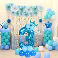 20 x Brand New 5 years foil balloon number blue, 115 cm large foil balloons, numbers 5, birthday decoration balloon - RRP €384.0