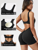 1 x RAW Customer Returns ZAAYO Women s Workout Jumpsuits Shorts Sexy Backless Gym Bodycon Scrunch Butt Yoga Bodycon One Piece Full Body Suit Stretch Elegant Jumpsuits Black Large - RRP €37.3