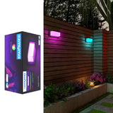 1 x RAW Customer Returns ezmyma Smart Wall Light, 16 million RGB colors WiFi wall lamp, dimmable for outdoor use, controllable via app, compatible with Amazon Alexa, Google Assistant - RRP €50.39