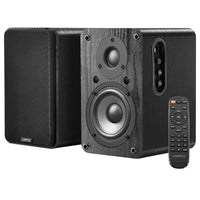 1 x RAW Customer Returns LP-42X Active Bookshelf Speakers 100W RMS, HDMI ARC, Optical, Coaxial, Bluetooth, USB, AUX-in, with Treble Bass Control, Remote Control Black  - RRP €104.27