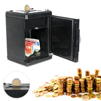 1 x RAW Customer Returns Electronic Piggy Bank Banknotes and Coins - Mini Secret 6-Digit Combination Safe - LCD Screen with Automatic Coin Counter or Clock - Children s Piggy Bank 13 x 19 CM - RRP €38.56