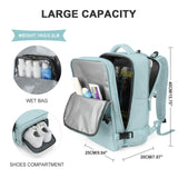 1 x RAW Customer Returns SZLX Large travel backpack for women, Ryanair hand luggage 40x20x25 backpack Easyjet cabin bag backpack waterproof laptop business men s travel backpack hand luggage airplane with shoe compartment. - RRP €44.16