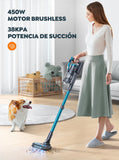 1 x RAW Customer Returns BuTure VC60 Cordless Vacuum Cleaner, 38KPA 450W Powerful Vacuum Cleaner, 55 Minute Autonomy with Animated OLED Display and Fragrance Tablet, for Floors, Carpets and Pet Hair - RRP €198.34