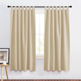 1 x RAW Customer Returns PONY DANCE Opaque curtains with loops Thermal curtain Curtain loop curtains Short curtains Children s room loop curtain set of 2 H 160 x W 140 cm, Biscotti Beige - RRP €30.95