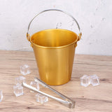 6 x RAW Customer Returns Ice Container Cooler Bucket Metal with Handles Large Galvanized Bucket Champagne Bottle Cooler Beer Bucket Small Plant Pot Ice Cube Tongs Drinks Bucket for Parties Wine - RRP €151.2