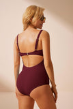 1 x RAW Customer Returns Maacie Maternity Bikini Maternity Swimsuit Swimming Photography Travel Red Wine XL - RRP €35.23