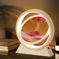 1 x RAW Customer Returns Ulikey Sand Pictures for Rotating, 3D Dynamic Sand Picture with LED Light, 10 Inch Moving Sand Art, Flowing Sand Art for Adults Children, Moving Sand Art Picture Landscape White and Yellow  - RRP €40.33