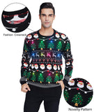 1 x RAW Customer Returns IDGREATIM Men s LED Light Christmas Sweater Ugly Christmas Sweater Santa Claus Long Sleeve Sweater for Christmas XL - RRP €46.38