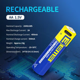 1 x RAW Customer Returns EEMB 8 Pack Battery 1.5v AA Rechargeable Lithium Battery AA 1.5V 2600mWh USB-C AA Batteries Rechargeable with 4 in 1 Charging Cable 1.5 Hours Quick Charge - RRP €32.45