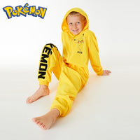 1 x RAW Customer Returns Pokemon Onesie for Boys, 4-14 Years, Overall Jumpsuit Boys - Cuddly Suit Children for Children - Pajamas Boys Yellow, 7-8 Years  - RRP €25.09