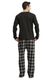 1 x RAW Customer Returns Amaxer Flannel Pajamas Men s Pyjama Set Long Pajamas with Button Placket Knitting - RRP €30.24