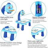 1 x RAW Customer Returns Aolieh Trace and Draw Projector Toy, Drawing Board for Kids, Trace and Draw Projector Toy Kids Drawing Projector Table with Smart Projector and Light Music Blue Dinosaur  - RRP €20.15