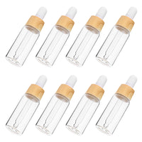 1 x Brand New SOLUSTRE 15Ml Frosted Clear Glass Dropper Bottles Essential Oil Bottles With Pipette And Bamboo Lid Perfume Sample Vials Essence Liquid Cosmetic Container - RRP €26.2