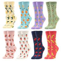 1 x RAW Customer Returns Women s Funny Colorful Socks, Girls Socks, Funny Stockings, Fun Patterned Socks, Crazy Socks, Fashionable Oddsocks, Multicolored, Classic as a Gift, Novelty Sneakers 8 Pairs Fruits 3  - RRP €18.99