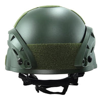 1 x RAW Customer Returns ATAIRSOFT MICH 2000 Style Softair Tactical Combat Army Military Airsoft Paintball Helmet with Side Rail and NVG Mount OD Green - RRP €34.26