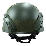 1 x RAW Customer Returns ATAIRSOFT MICH 2000 Style Softair Tactical Combat Army Military Airsoft Paintball Helmet with Side Rail and NVG Mount OD Green - RRP €34.26