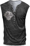 1 x Brand New FEOYA Men s Distressed Henley Tank Shirt Vintage Button Up Tank Tops Casual Sleeveless Henley Shirt Lightweight Undershirt BX06 4XL - RRP €29.26