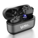 1 x RAW Customer Returns UmI. Headphones-W5s-Bluetooth 5.2-IPX7 Wireless In-Ear Headphones for iPhone Samsung, Huawei with Patented Intelligent Metal Charging Case Black  - RRP €30.99