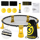 1 x RAW Customer Returns Mookis Blinngoball Outdoor Roundnet Game Set, Roundnet Set Team Games consisting of game net, 3 balls, drawstring, ball pump with 1 needle and manual and more - RRP €59.99