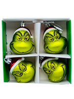 1 x RAW Customer Returns The Grinch Christmas tree ornament, Dr. Seuss Balls Home Decor Hanging Seasonal Decoration Festive Item Pack of 4 - RRP €25.45