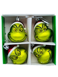 1 x RAW Customer Returns The Grinch Christmas tree ornament, Dr. Seuss Balls Home Decor Hanging Seasonal Decoration Festive Item Pack of 4 - RRP €25.45