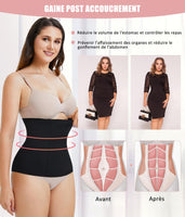 1 x RAW Customer Returns Gotoly Slimming Belt Flat Belly Women Invisible Corset Slimming Belt Waist Trainer Black SM - RRP €27.6