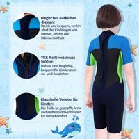 1 x RAW Customer Returns Summshall children s wetsuit, 2.5 mm neoprene children s wetsuit youth short long warming wetsuits thermal swimsuit for girls and boys for diving, swimming, surfing - RRP €43.99