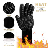 1 x RAW Customer Returns Reinalin 800 Degree Heat Resistant Oven Gloves for Kitchen and BBQ Gold  - RRP €17.3