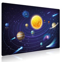 1 x RAW Customer Returns The original desk pad for children - Space Planets in the Solar System - made of premium vinyl for an ergonomic writing experience - 60 x 40 cm - non-slip and washable - Made in Germany - RRP €21.98