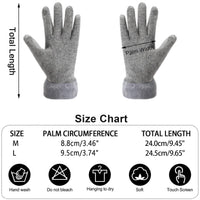 1 x Brand New ZASFOU women s winter touchscreen gloves with thermal fleece lining, warm and thick wool - RRP €13.7