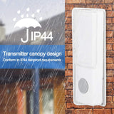 1 x RAW Customer Returns Wireless Doorbell 7 Colors LED Flash Button Doorbell IP44 Rainproof Doorbell Kit with 32 Melodies 5 Volume Levels White  - RRP €22.22